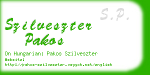 szilveszter pakos business card